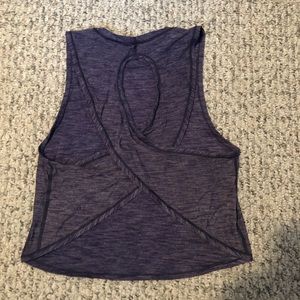 Size 6 navy lululemon cropped tank